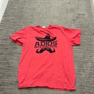 Men’s Cotton Red T-Shirt (L)